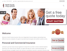 Tablet Screenshot of northcountyinsurance.com